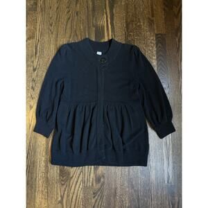 Aqua Bloomingdale’s Black Cashmere Cardigan L New